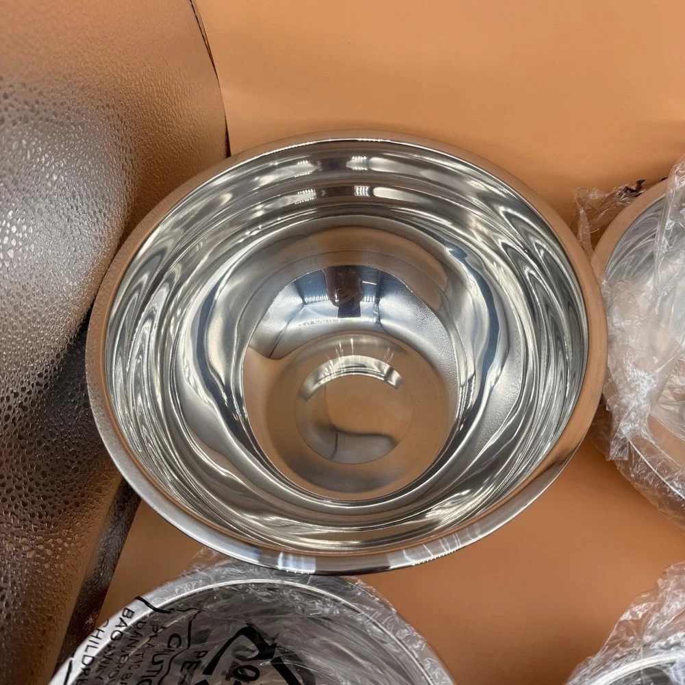 Stainless Steel Nesting Mixing Bowls Set w/ Airtight Lids & Utensils